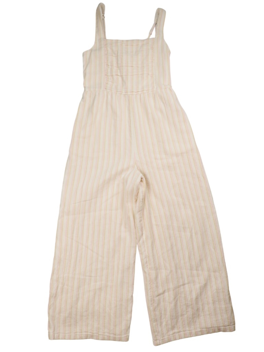 Abercrombie Kids Girls 13/14 Cream Pink Striped Wide Leg Jumpsuit